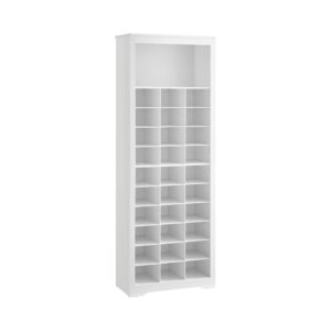 10-Tier White Shoe Cabinet