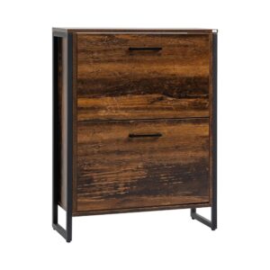 Industrial Flip Drawer Shoe Cabinet