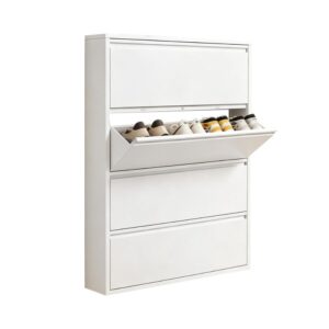Slim Wall-Mounted Shoe Cabinet