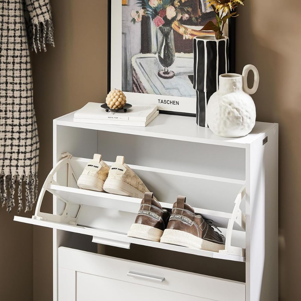 Slim 2-Tier Entry Shoe Cabinet - Image 4