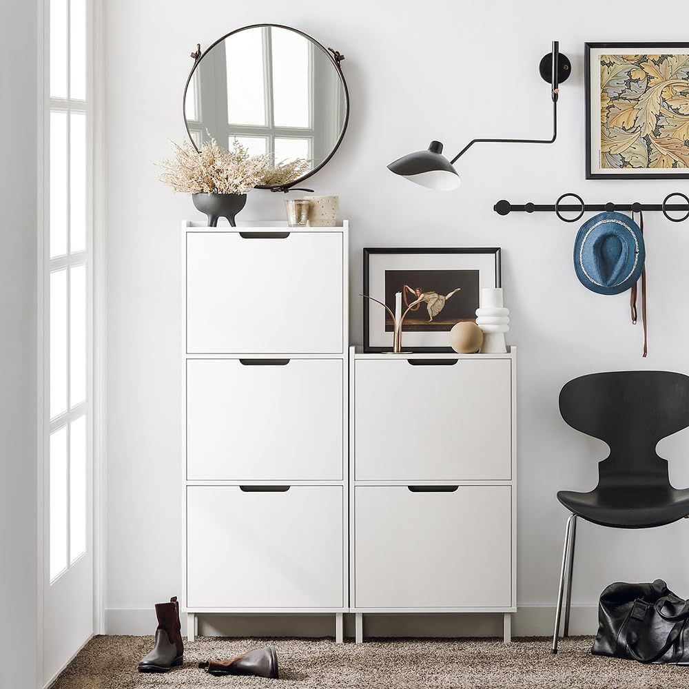 Slim Flip Drawer Shoe Cabinet - Image 4