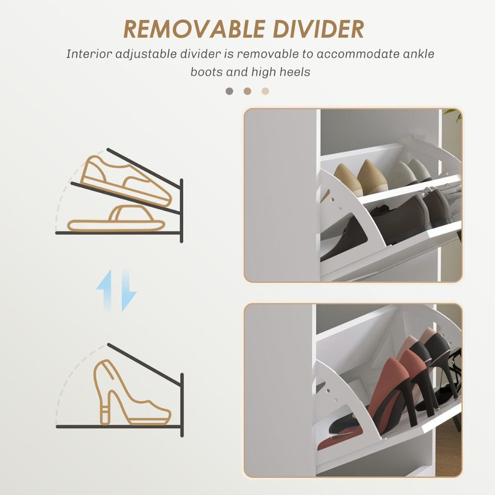 Slim Modern 3-Drawer Shoe Cabinet - Image 3