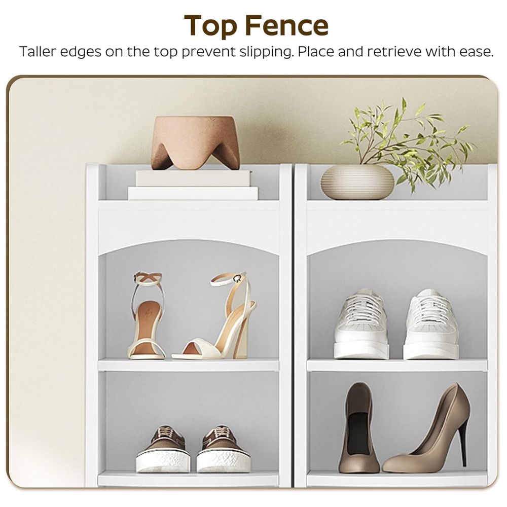 Slim White Shoe Storage Cabinet - Image 2