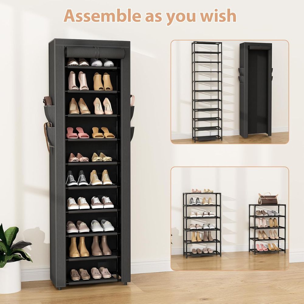 10-Tier Slim Shoe Organizer - Image 4