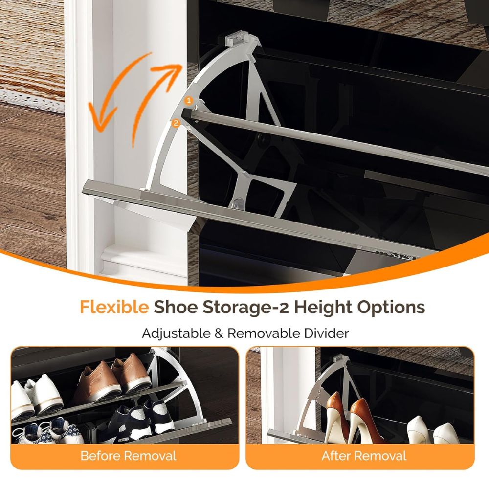 Modern LED Shoe Storage Cabinet - Image 4