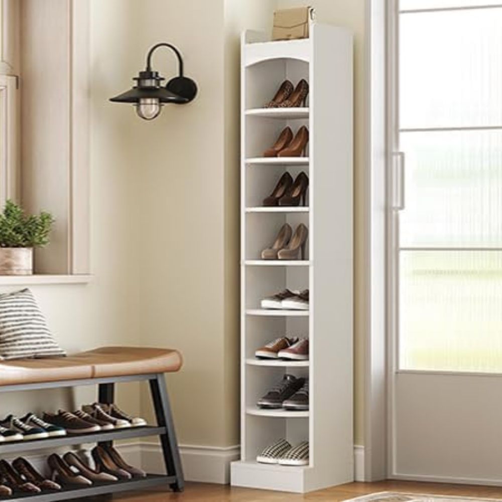 Slim White Shoe Storage Cabinet - Image 4